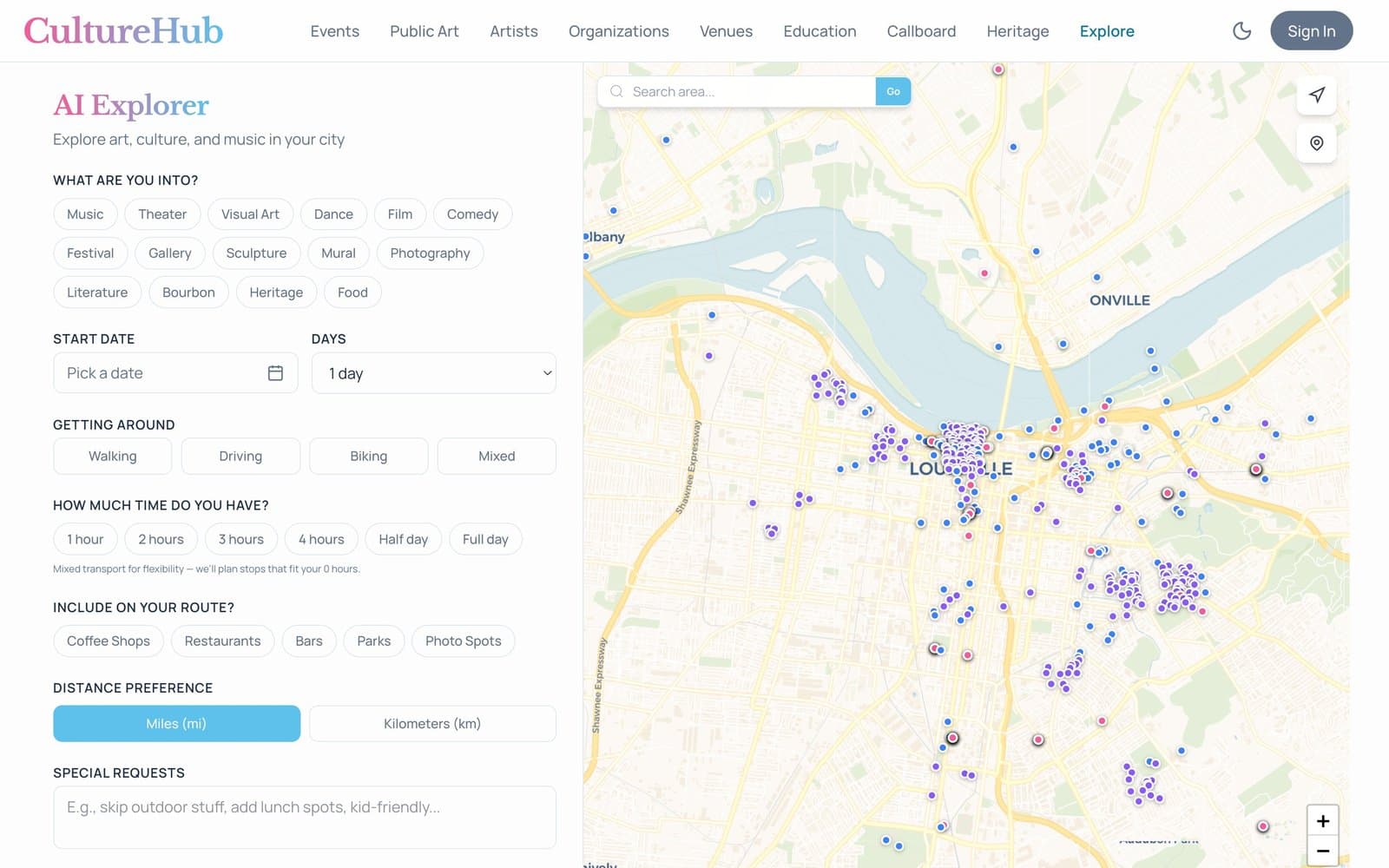 AI Explorer — itinerary planner