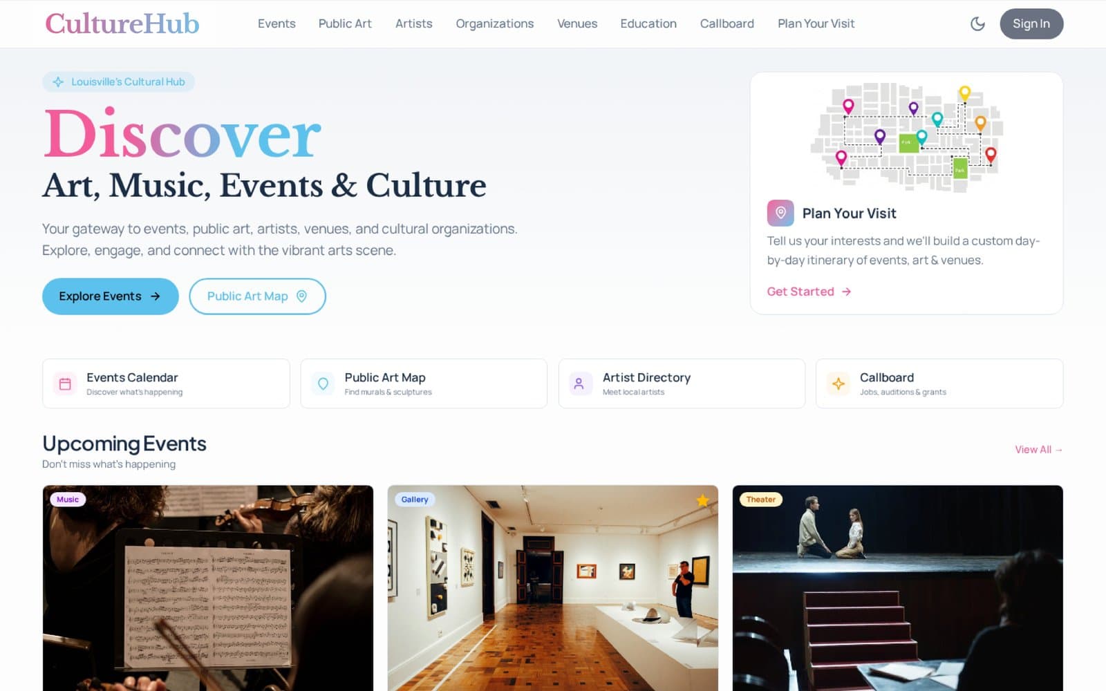 Tenant homepage — branded for your city