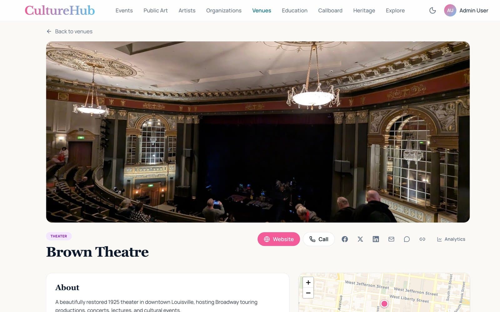 Brown Theatre venue page